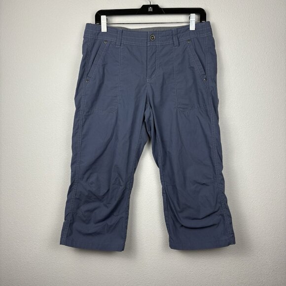 Kuhl Pants Womens 8 Gray Mid Rise Born In The Mountains Hiking Comfy Capri - Picture 1 of 7